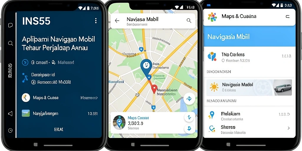 Tampilan antarmuka user-friendly aplikasi Navigasi Mobil INS55.