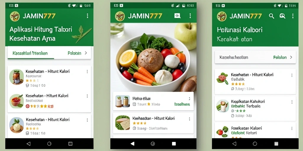 Tampilan antarmuka <strong>JAMIN777</strong> yang intuitif untuk menghitung kalori.