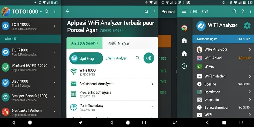 Antarmuka TOTO1000 menampilkan analisis jaringan WiFi dengan grafik yang jelas.