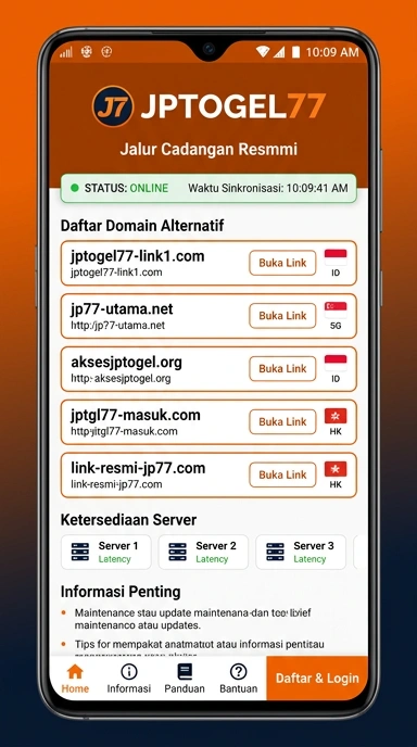 Tampilan link alternatif jptogel77